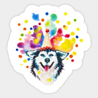 Happy husky Sticker